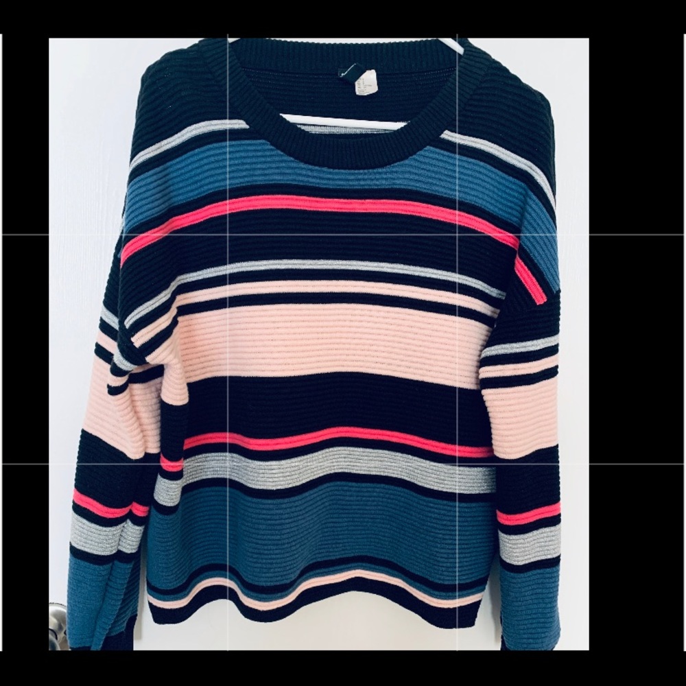 H&M Divided Multicolored Crewneck Sweater